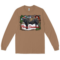 Toasted Coconut merry Christmas black angus bull and farm Long Sleeve Tee - RanaPortraitStore