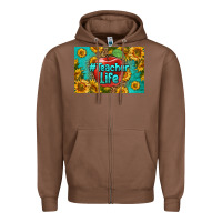 Chestnut teacher life skinny metal can holder Zipper Hoodie - HRA Design Shop