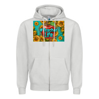 Dove Grey teacher life skinny metal can holder Zipper Hoodie - HRA Design Shop