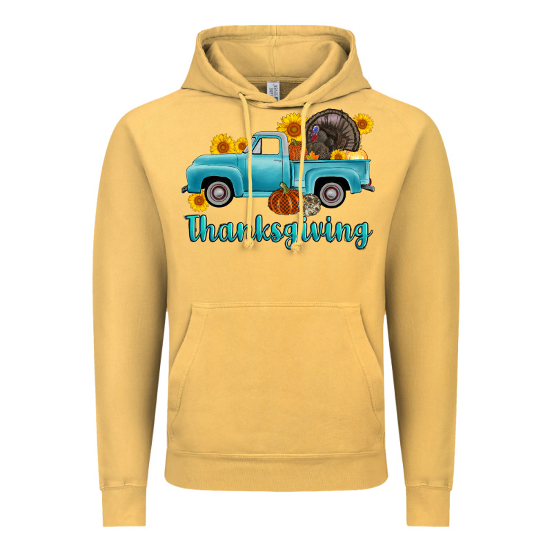 Thanksgiving Truck Turkey Vintage Hoodie by AdoDesignShop | Teevron