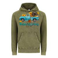 Vintage Olive thanksgiving truck turkey Vintage Hoodie - AdoDesignShop