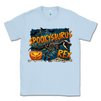 Dusty Blue Spooky Saurus Rex Classic Tee - texasbilliewilder