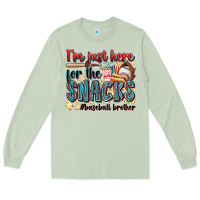 Matcha i'm just here for the snacks #baseball brother Long Sleeve Tee - Zillion Design Studio