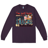 Plum i'm just here for the snacks #baseball brother Long Sleeve Tee - Zillion Design Studio