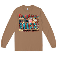 Toasted Coconut i'm just here for the snacks #baseball brother Long Sleeve Tee - Zillion Design Studio