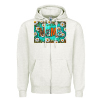 Oatmeal Heather western daisy mama skinny metal can holder Zipper Hoodie - HRA Design Shop