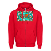 Red western daisy mama skinny metal can holder Zipper Hoodie - HRA Design Shop