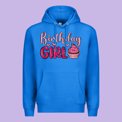 Birthday Girl Cupcake Premium Hoodie Designed By Maliassmallbusiness