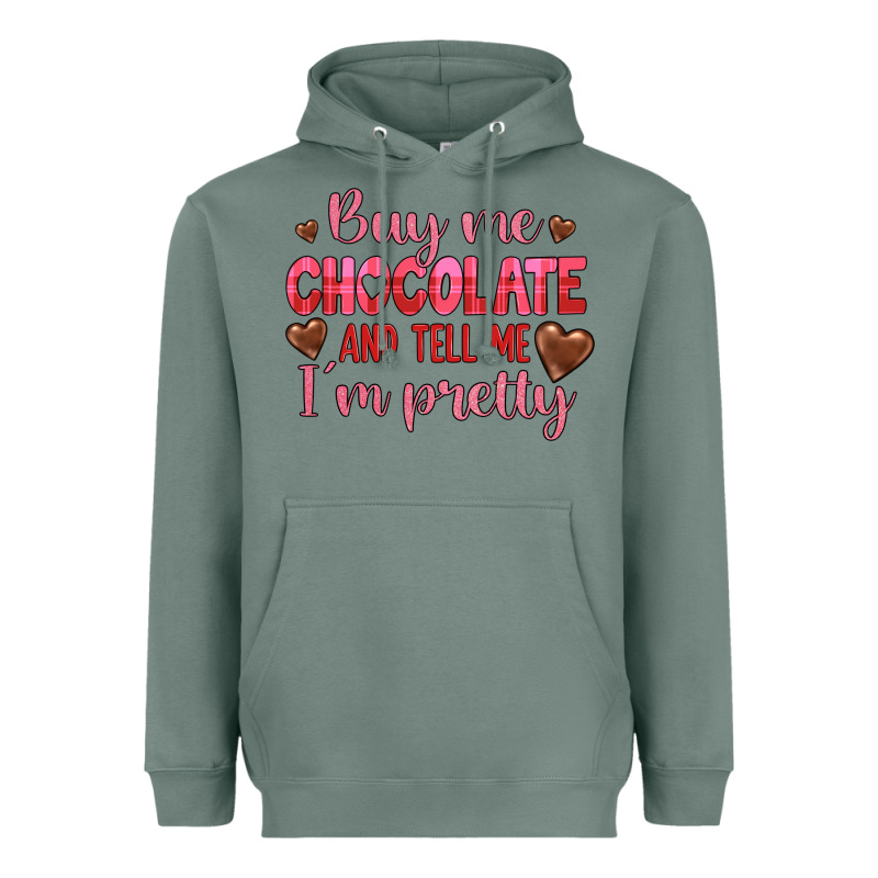 Buy Me Chocolate And Tell Me I'm Pretty Heavyweight Hoodie by JahusDesignShop | Teevron