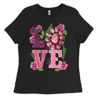 Black walentine's day love gemstones Ladies Tee - BarkalooDesign