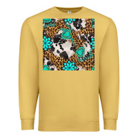 Antique Gold western turquoise seamless pattern Premium Sweatshirt - BundleAndBundleShop
