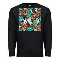 Black western turquoise seamless pattern Premium Sweatshirt - BundleAndBundleShop
