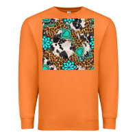 Carrot western turquoise seamless pattern Premium Sweatshirt - BundleAndBundleShop