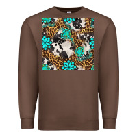 Chestnut western turquoise seamless pattern Premium Sweatshirt - BundleAndBundleShop