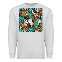 Dove Grey western turquoise seamless pattern Premium Sweatshirt - BundleAndBundleShop