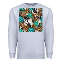 Heather Grey western turquoise seamless pattern Premium Sweatshirt - BundleAndBundleShop