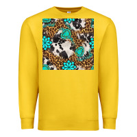 Lemon western turquoise seamless pattern Premium Sweatshirt - BundleAndBundleShop