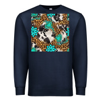 Navy western turquoise seamless pattern Premium Sweatshirt - BundleAndBundleShop