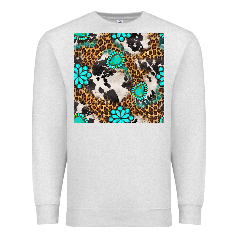 Western Turquoise Seamless Pattern Premium Sweatshirt by BundleAndBundleShop | Teevron