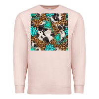 Pale Pink western turquoise seamless pattern Premium Sweatshirt - BundleAndBundleShop