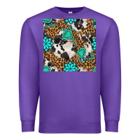 Purple western turquoise seamless pattern Premium Sweatshirt - BundleAndBundleShop