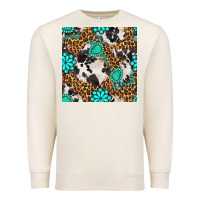 Sandshell western turquoise seamless pattern Premium Sweatshirt - BundleAndBundleShop