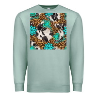 Seafoam western turquoise seamless pattern Premium Sweatshirt - BundleAndBundleShop
