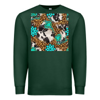 Sports Green western turquoise seamless pattern Premium Sweatshirt - BundleAndBundleShop