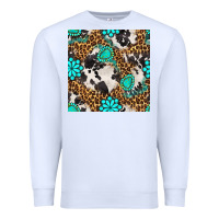 White western turquoise seamless pattern Premium Sweatshirt - BundleAndBundleShop