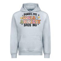 Heather Grey sorry my social anxiety says no Urban Hoodie - MaliasSmallBusiness