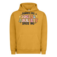 Pigment Peanut Butter sorry my social anxiety says no Urban Hoodie - MaliasSmallBusiness