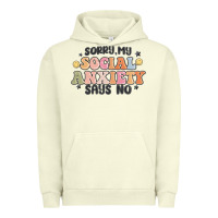 Pigment Pistachio sorry my social anxiety says no Urban Hoodie - MaliasSmallBusiness