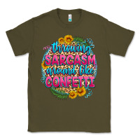 Army Green throwing sarcasm around like confetti Classic Tee - Zillion Design Studio