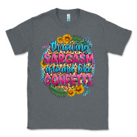 Charcoal Heather throwing sarcasm around like confetti Classic Tee - Zillion Design Studio
