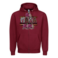 Burgundy mama Zipper Hoodie - SublimationCraftShop