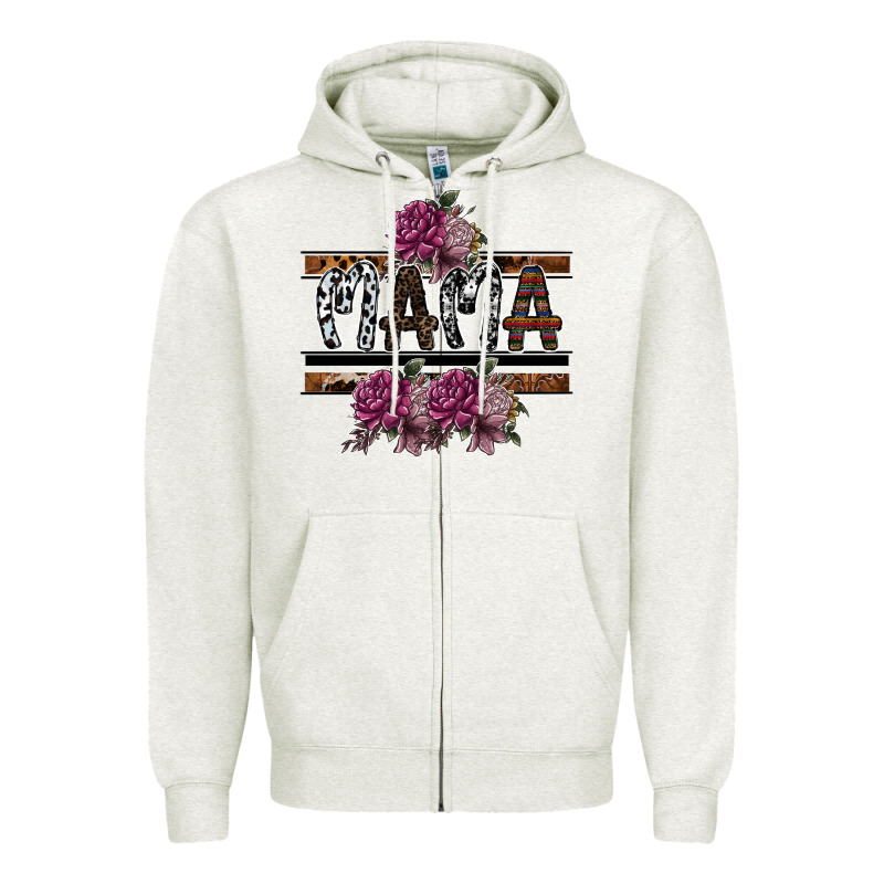 Mama Zipper Hoodie by SublimationCraftShop | Teevron