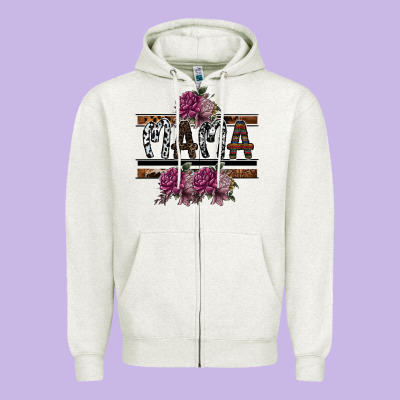 Mama Zipper Hoodie Designed By Sublimationcraftshop
