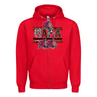 Red mama Zipper Hoodie - SublimationCraftShop