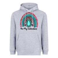 Heather Grey be my valentine gemstone rainbow Heavyweight Hoodie - JahusDesignShop