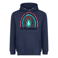 Navy be my valentine gemstone rainbow Heavyweight Hoodie - JahusDesignShop