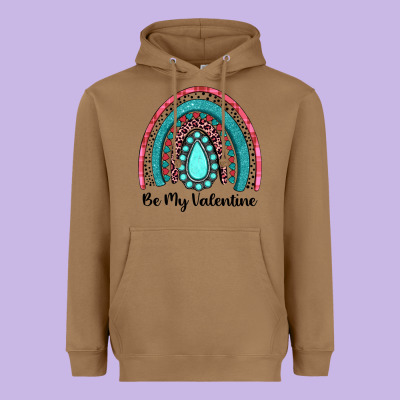 Be My Valentine Gemstone Rainbow Heavyweight Hoodie Designed By Jahusdesignshop