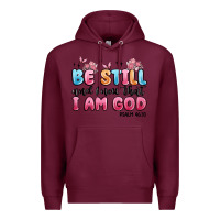 Burgundy be still and know that i am god psalm 46 10 Premium Hoodie - MaliasSmallBusiness