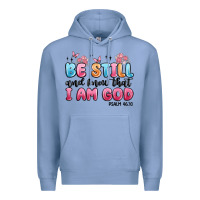 Colony Blue be still and know that i am god psalm 46 10 Premium Hoodie - MaliasSmallBusiness