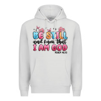 Dove Grey be still and know that i am god psalm 46 10 Premium Hoodie - MaliasSmallBusiness