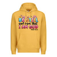 Mustard be still and know that i am god psalm 46 10 Premium Hoodie - MaliasSmallBusiness