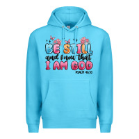 Ocean Blue be still and know that i am god psalm 46 10 Premium Hoodie - MaliasSmallBusiness