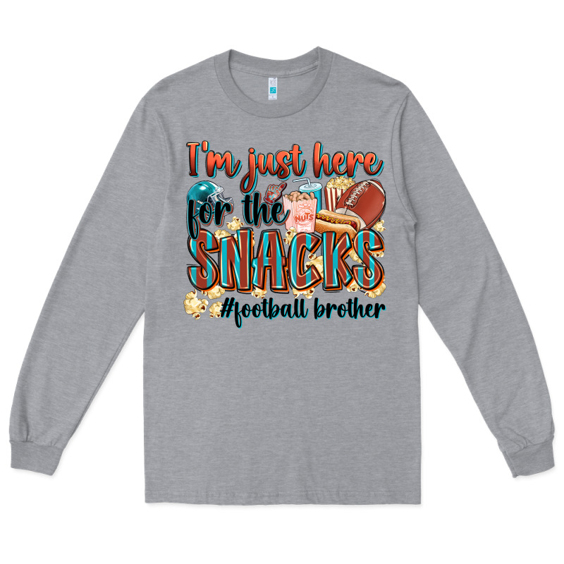 I'm Just Here For The Snacks #american Football Br Long Sleeve Tee by Zillion Design Studio | Teevron