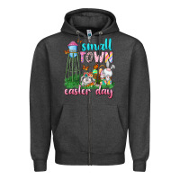 Charcoal Heather Small Town Easter Day Zipper Hoodie - Neo Western