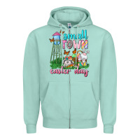 Seafoam Small Town Easter Day Zipper Hoodie - Neo Western