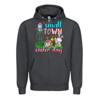 Smoke Small Town Easter Day Zipper Hoodie - Neo Western